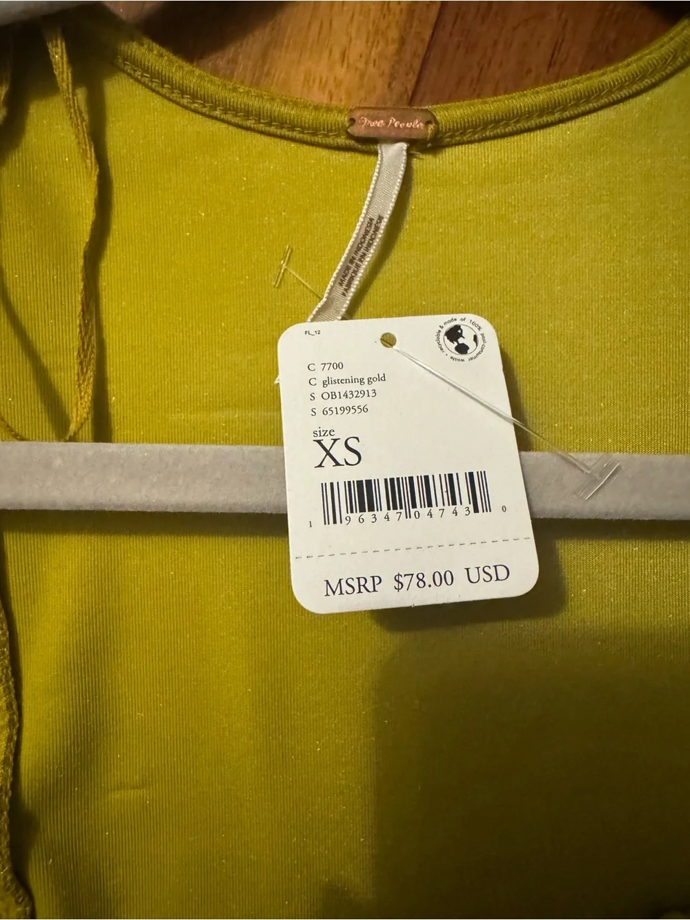 Free People Velvet Puff Sleeve Square Neck Top - Chartreuse